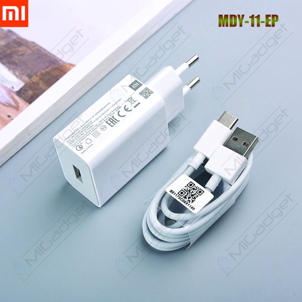 USB Charger 22.5W QC 3.0 MDY-11-EP Colokan Standar Indonesia Kabel Type C