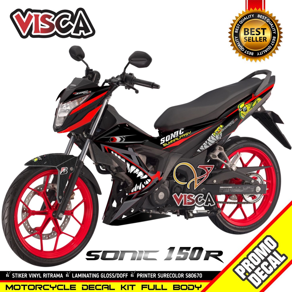 Decal Sonic 150r Full Body Stiker Sonic 150r Full Body Striping Honda Sonic 150r Road Race Striping 