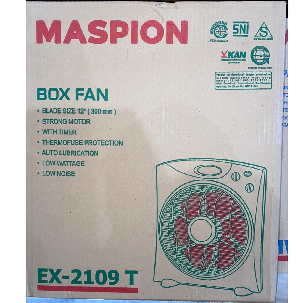 Kipas Angin Kotak Maspion EX2109T / EX 2109 T