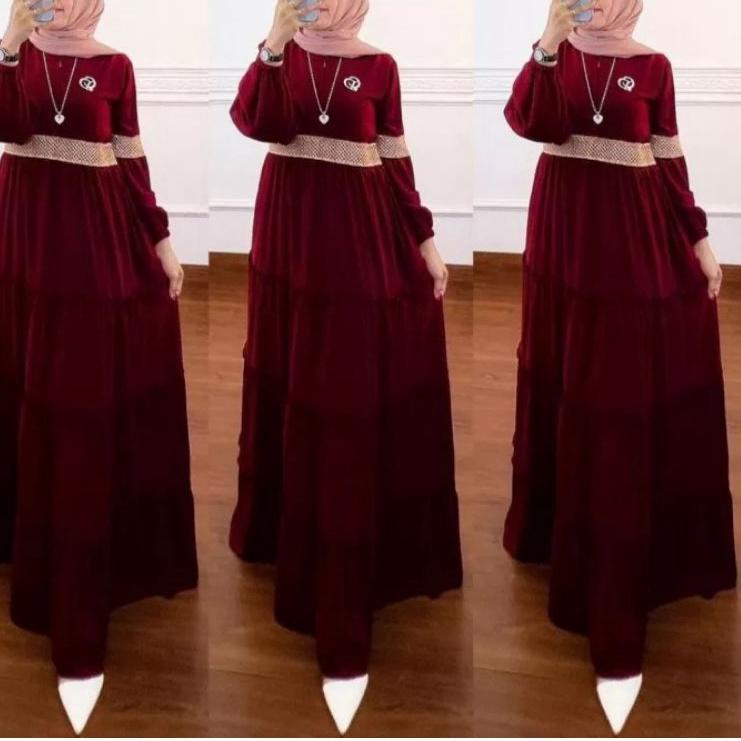 Ranifafashion/Danisa maxy/danisa dress/gamis danisa/gamis ceruty/gamis renda - GSK.15Jn22d