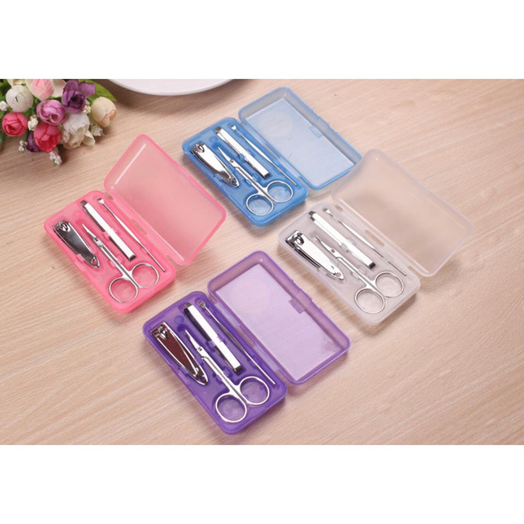 Manicure Set Isi 4 In 1/ Gunting Kuku Set Box