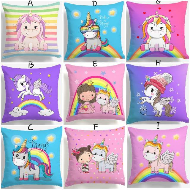 BANTAL SOFA PRINT MOTIF MAGIC UNICORN PONY 40X40 CM