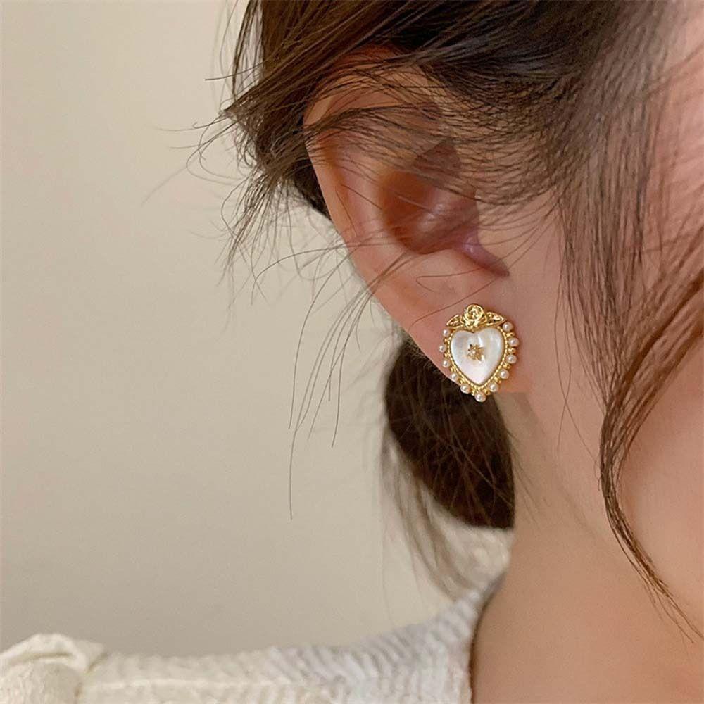 Mxbeauty Anting Wanita Elegan Gadis Hadiah Perhiasan Aksesoris Berlian Imitasi Tulip Ear Hook