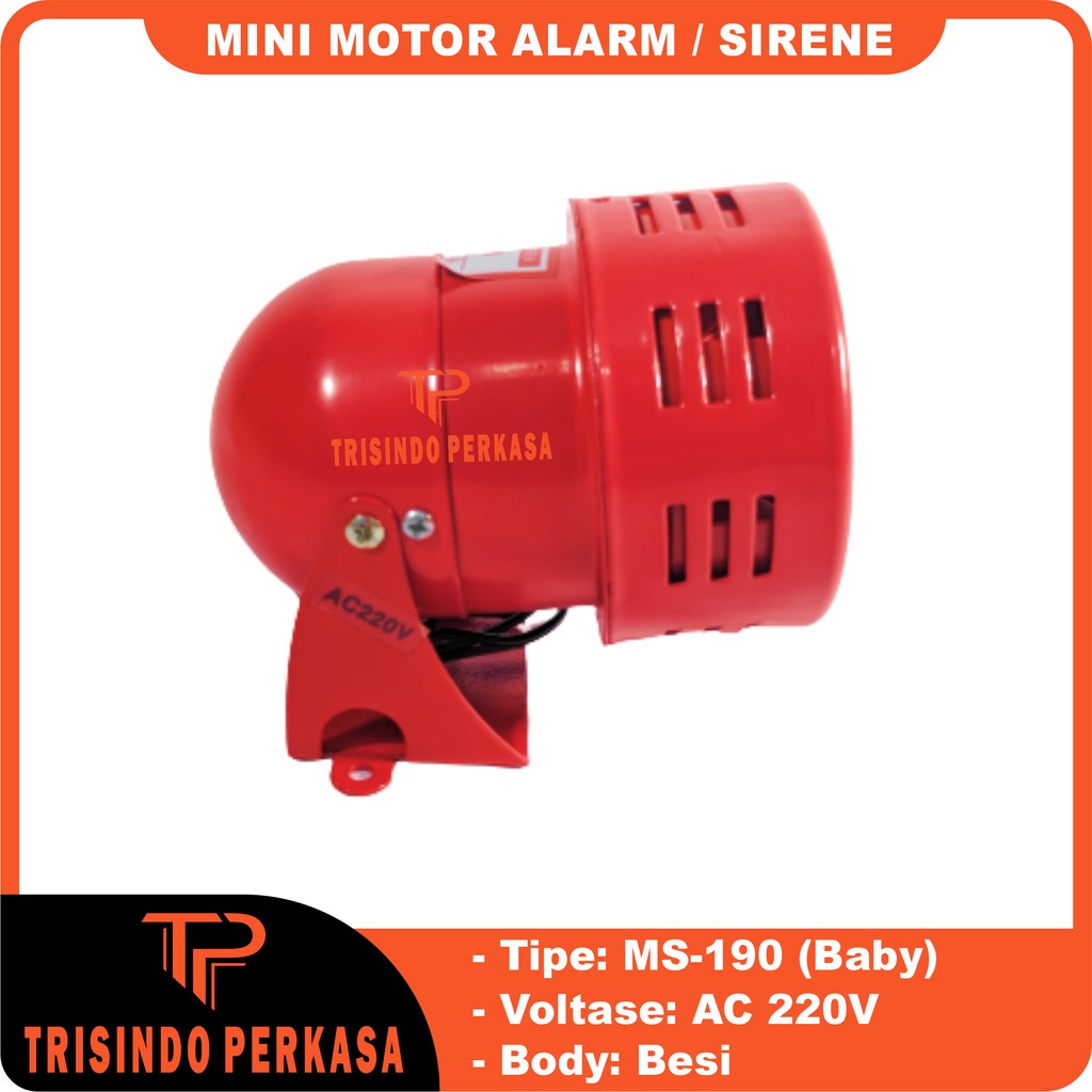 Baby Mini Sirine Sirene Motor Alarm MS190 MS-190 AC 220V Motor Sound