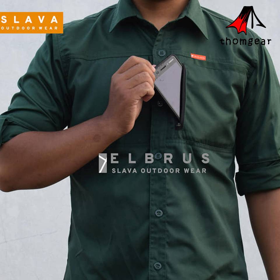 Thomgear Kemeja Outdoor Pdl Slava Elbrus 1.0 Bahan Adem Dan Nyaman Dipakai Di Luar Thomgear