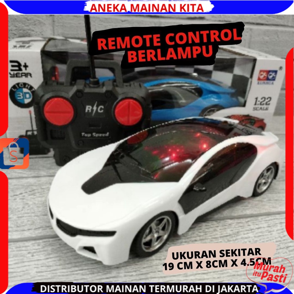 (BISA COD)Mobil Remote Control  Supercar  Remote kontrol Mobil Balap Berlampu 3D