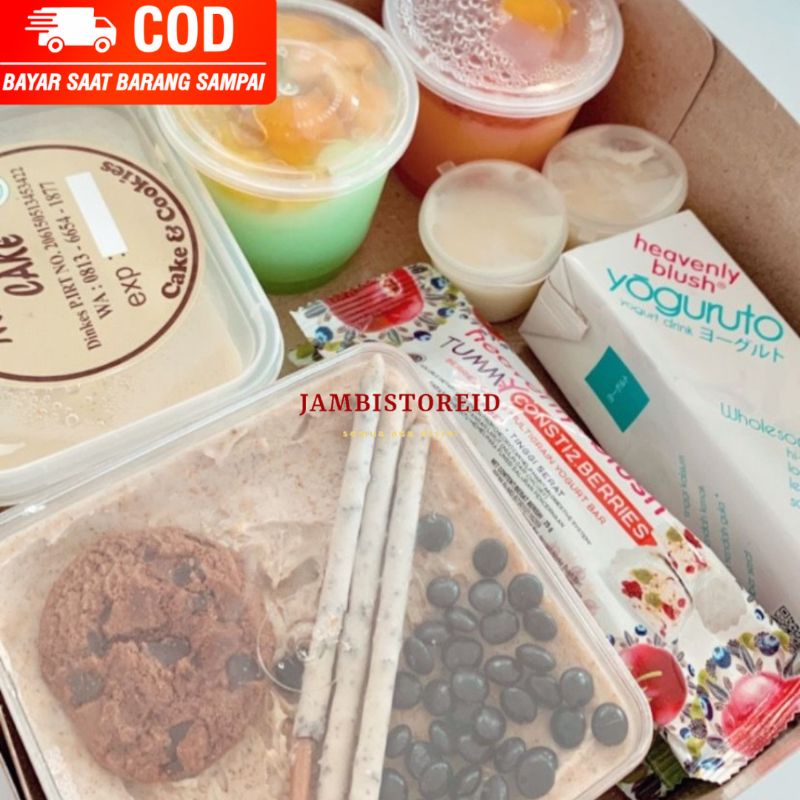 

(JAMBISTOREID) KHUSUS KOTA JAMBI JANGAN DIPESAN SEBELUM KONFIRMASI Snack Surprise Gift Box Parcel Hampers Jajanan Kudapan Dessert Box Healthy Snack Salad Buah Minuman Cemilan Diet Sehat Jambi