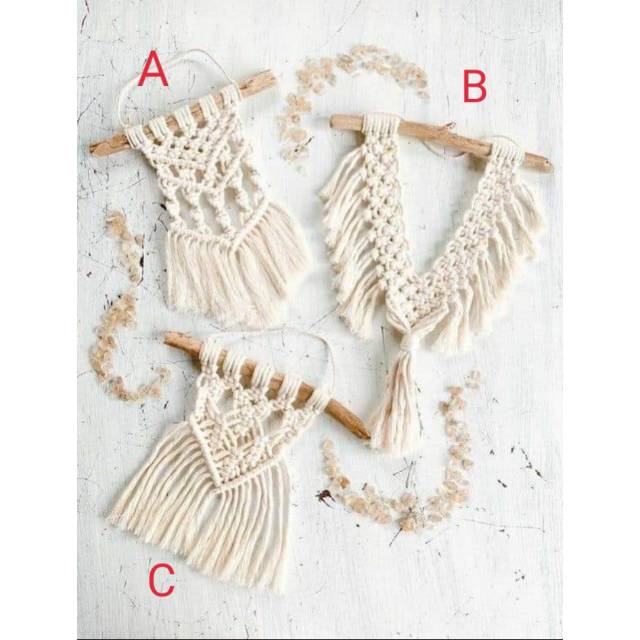 READY STOK) macrame hiasan dinding mini/  / macrame wall hanging/ Dekorasi rumah