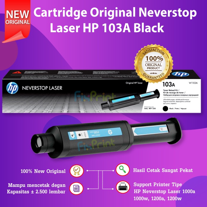 Original HP Toner 103A Reload Kit Cartridge Printer Neverstop 1000a 1000w 1200a 1200w