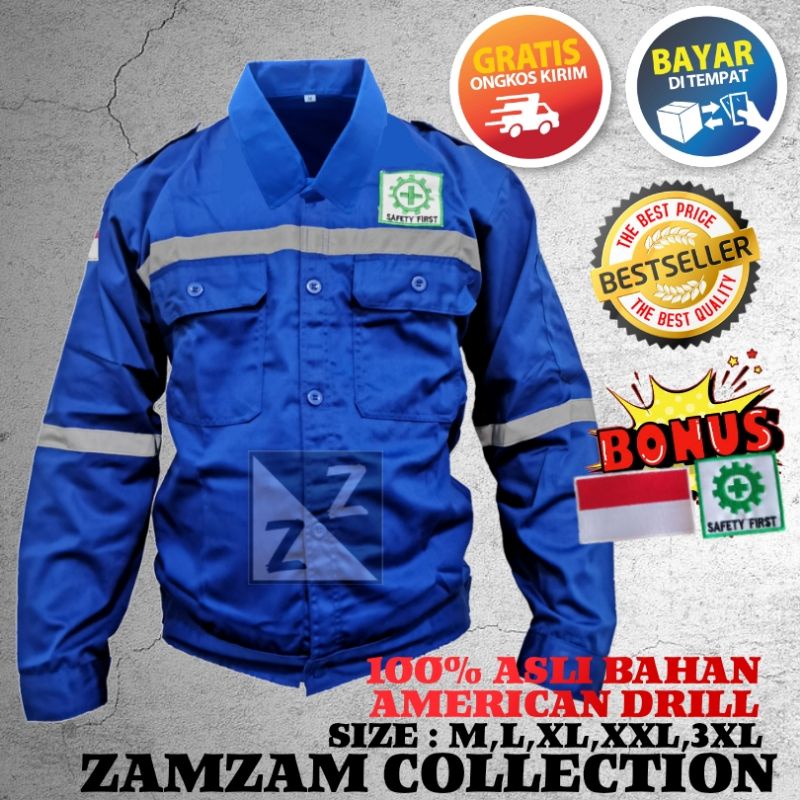 BAJU SAFETY KATELPAK WERPAK KEMEJA SERAGAM SAFETY KERJA TEHNIK LAPANGAN BAJU SAFETY LENGAN PANJANG BAJU SAFETY K3 BAJU SAFETY PROYEK BAJU SAFETY TAMBANG BAJU SAFETY KEREN BAJU SAFETY WELDER BAJU SAFETY MEKANIK