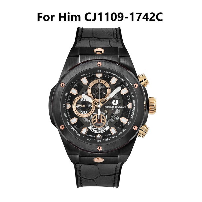 Original 100% Jam Tangan Unisex Charles Jourdan CJ1109-3742C Sports 38mm Garansi Resmi 2 Tahun