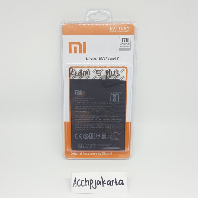 BATERAI BATRAI BATERAI BATTERY XIAOMI REDMI 5 PLUS 5+ BN44 ORIGINAL