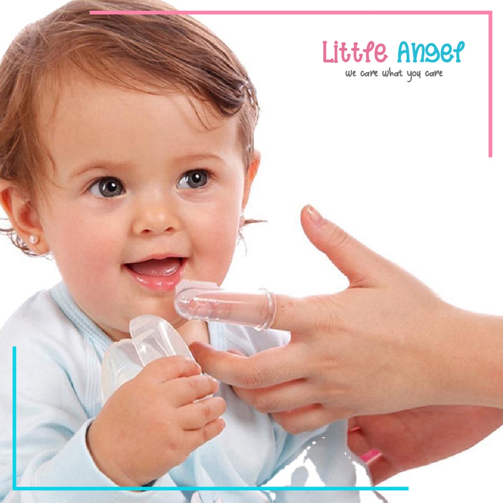 SIKAT GIGI JARI BAYI SIKAT LIDAH MPASI Silikon Lembut Gititan Teether BABY FINGER TOOTHBRUSH COD