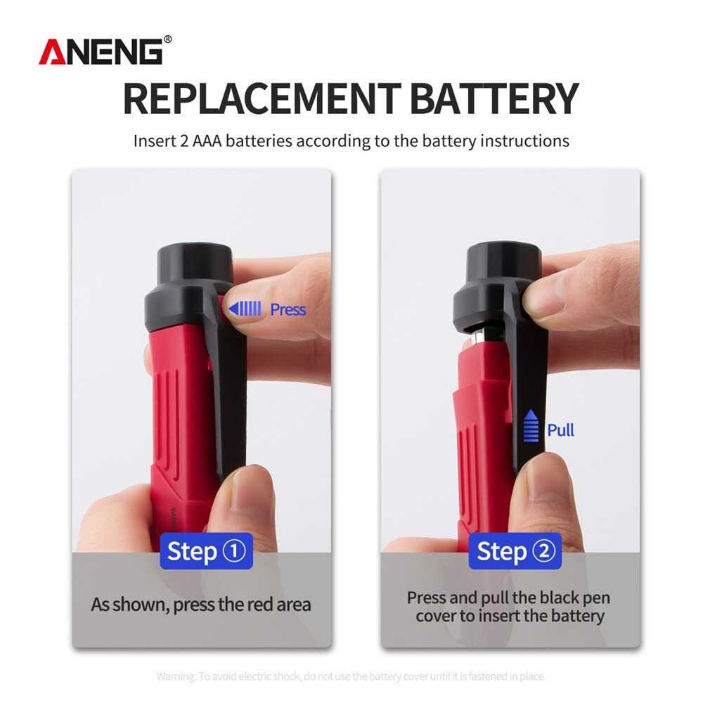 TESPEN TANPA SENTUH TESPEN NON KONTAK Tespen digital cek kabel putus AC/DC FREE BATERAI tespen digital multifungsi ANENG Tespen Test pen AC DC  Digital Display Voltage Test Pen Voltage Detector non contact tespen screwdriver Pengukur Arus Listrik Serba