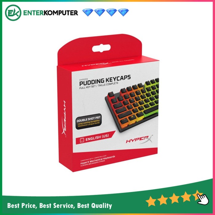 Kingston HyperX Pudding Keycaps Full Key Set - Black