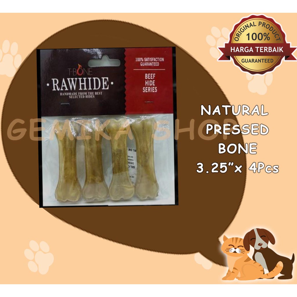 PRESS BONE NATURAL | SNACK ANJING | DOG FOOD