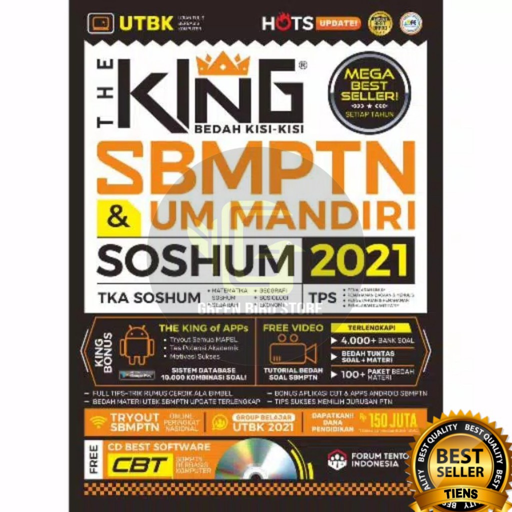 Buku The King Bedah Kisi Kisi Sbmptn Um Mandiri Soshum 2020 2021 Utbk Tps Tka Hots Best Seller Shopee Indonesia