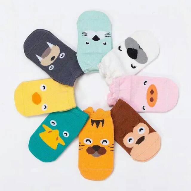 Kaos Kaki Anak Bayi Antislip Korea Karakter 3D Cute Animal