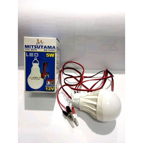 Lampu Bohlam LED DC Aki Accu 5W 5 Watt 12V Emergency Mitsuyama MS-7305DC