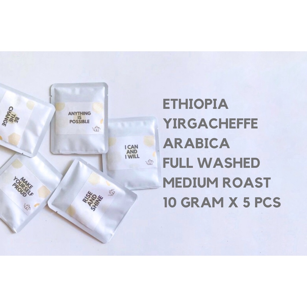 

Ethiopia Yirgacheffe Full Washed Arabica Rumacoffee 5 Sachet x 10 gram