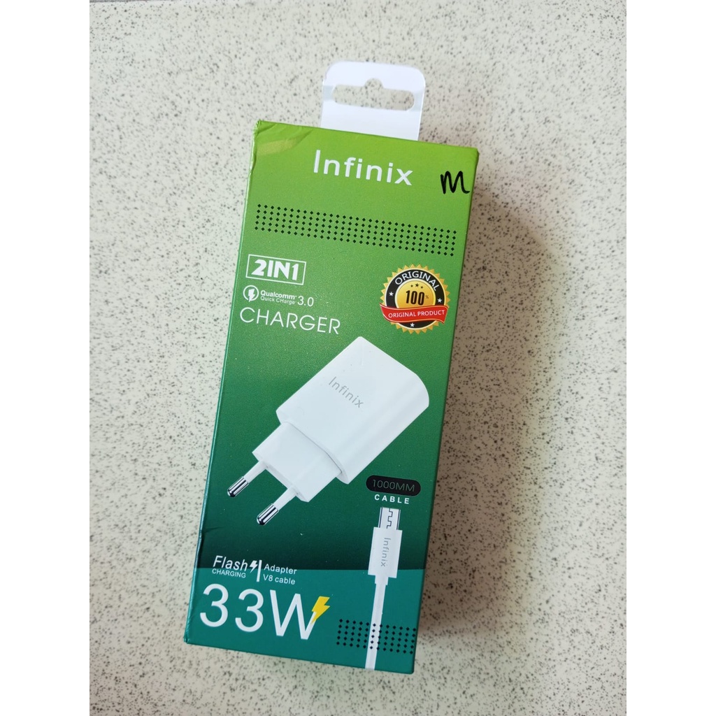 Charger INFINIX 33 Watt Flash Charging Infinix Seri 11 12 Seri Note 10 11 12 Zero 8 Zero XPro