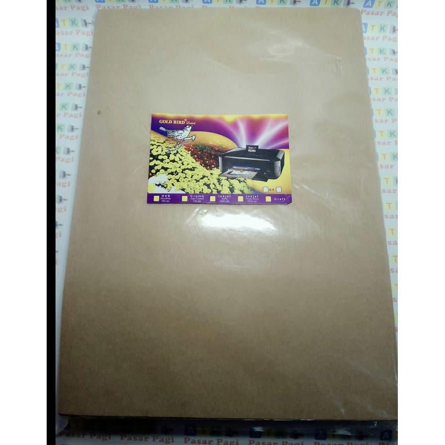 Kertas / Sticker Kraft Warna Coklat / Samson A4 ( Gold Bird)