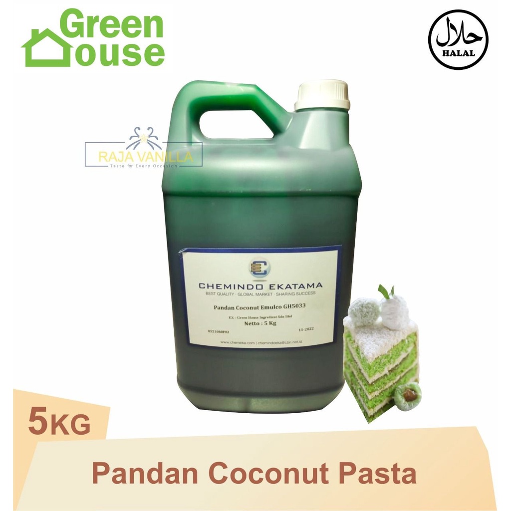 

Green House Pandan Coconut Emulco - Kelapa Pasta Hijau Bolu 5 kg