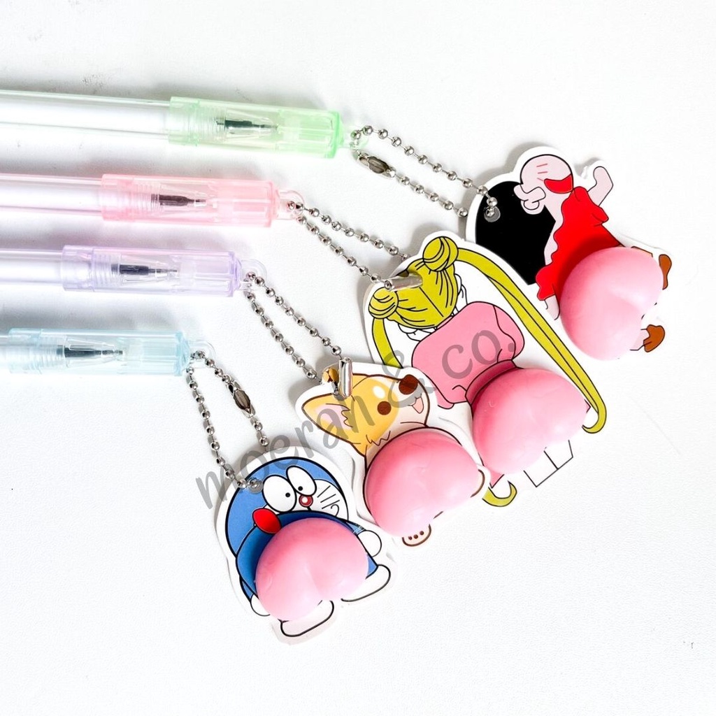 PEN GANTUNGAN BOKONG ANIME SINCHAN STICKER ANIME PANTAT BOLPEN LUCU BULPEN PENA UNIK IMUT ATK MURAH DORAEMON SINCHAN BOLPOIN BALLPOINT SEKOLAH BISA COD-2