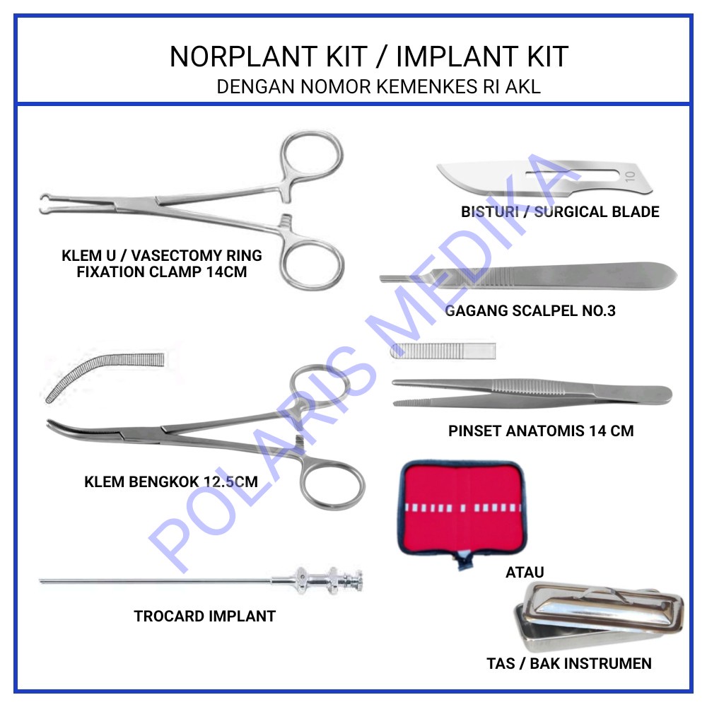 Norplant Instrumen Kit / Implant Set / KB implant Set