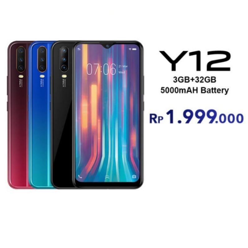 Vivo Y12 RAM 3GB ROM 32GB Battery 5000mAh