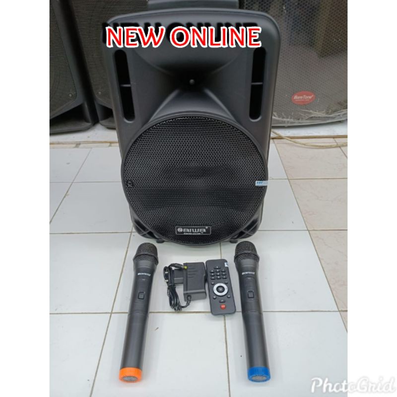 SPEAKER PORTABEL MEETING WIRELESS AIWA 10inch BLUETOOTH UBS 2mic WIRELESS