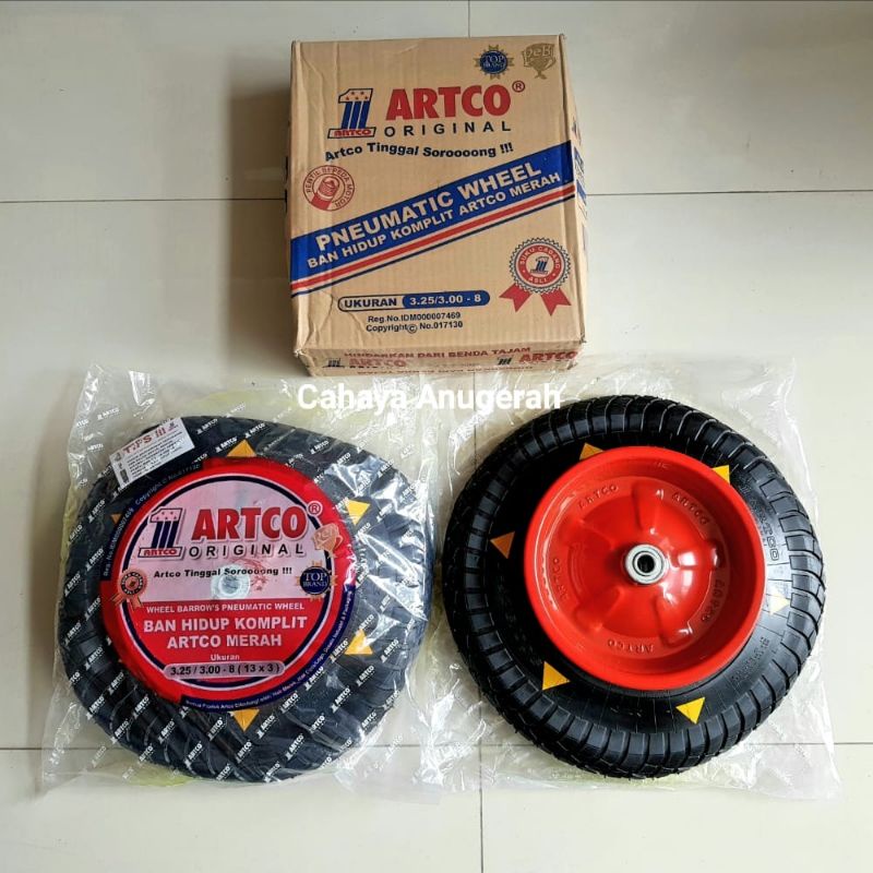 Ban + Velg Artco / Ban Hidup Komplit Artco Merah