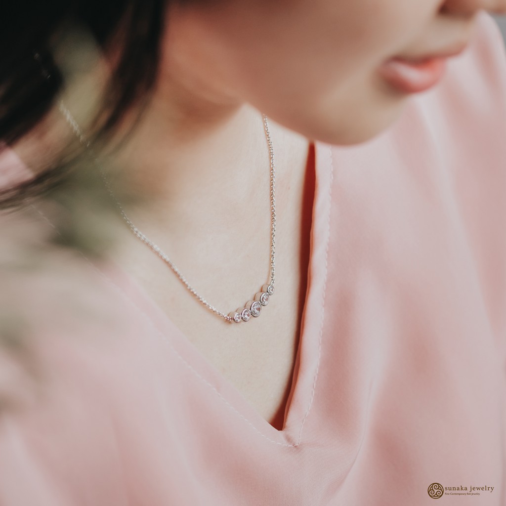 KALUNG PERAK 925 KALUNG ALLURE KALUNG SIMPLE PERMATA ZIRCONIA