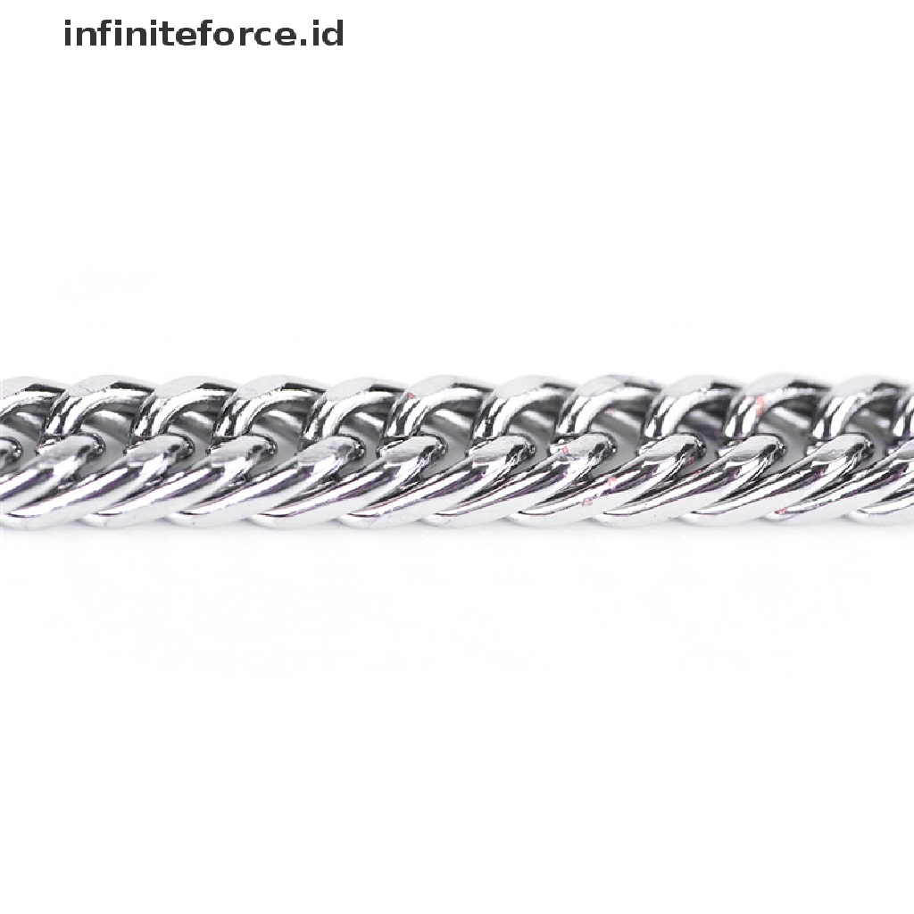 Gelang Rantai Bahan Stainless Steel Gaya Punk Untuk Pria