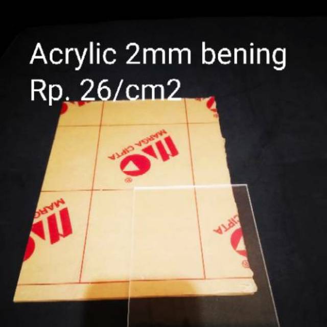 

Acrylic akrilik potongan 2mm bening ukuran custom sesuai permintaan