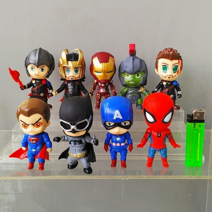 Cosbaby Superhero Marvel DC Action Figure Set