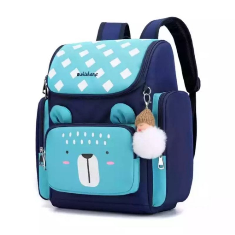 Tas Ransel sekolah Tas Sekolah anakLaki-laki Perempuan Tas Sekolah Anak tanpa gantungan pompom