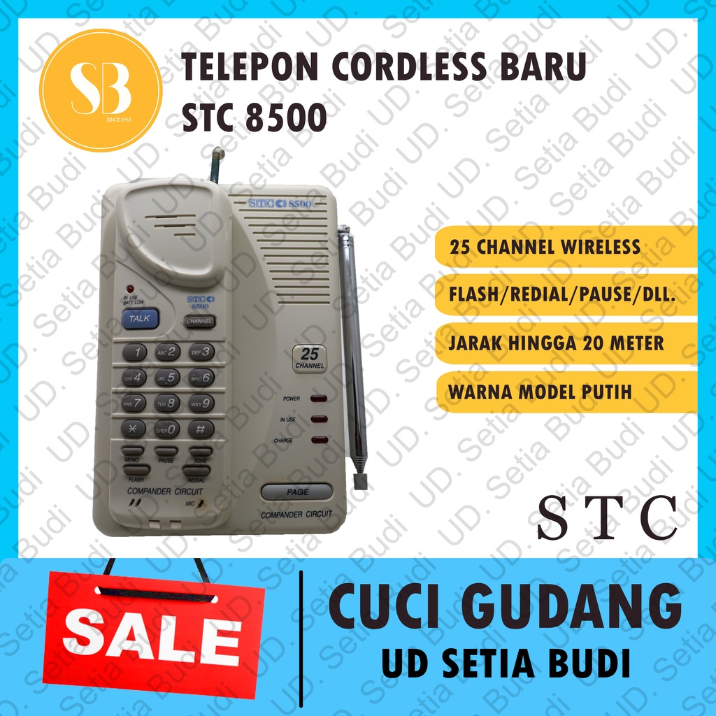 Telepon Wireless Cordless STC 8500 Baru dan Murah