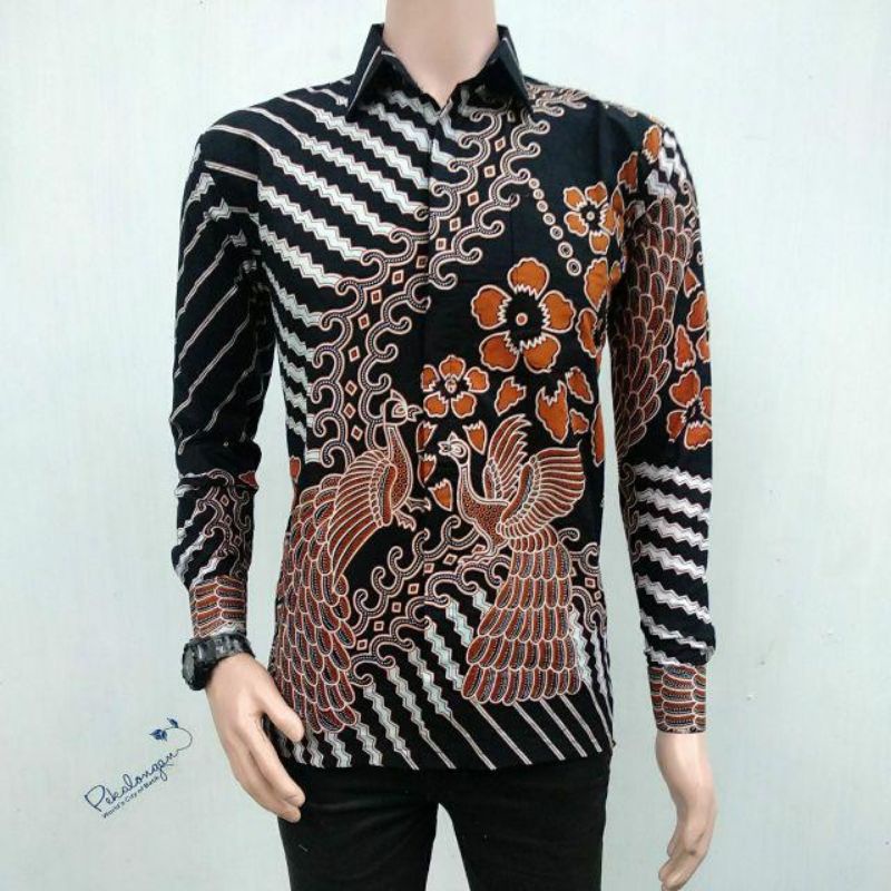 (COD) PROMO BATIK PRIA SIZE M L XL XXL BSWART BATIK HRBO26 Hem panjang padi