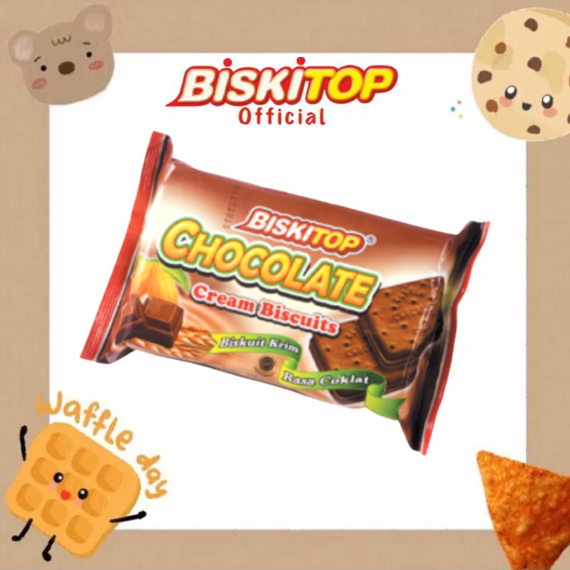 

BISKITOP OFFICIAL - CREAM 24 (218 Gram) Biskuit Kering Renyah Rasa Coklat Nanas untuk Anak & Dewasa