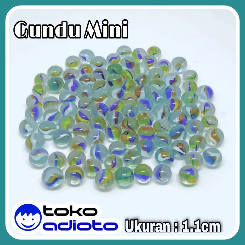 Gundu Mini 1cm / Kelereng Mini 1.1cm / Gundu Kecil / Kelereng Kecil