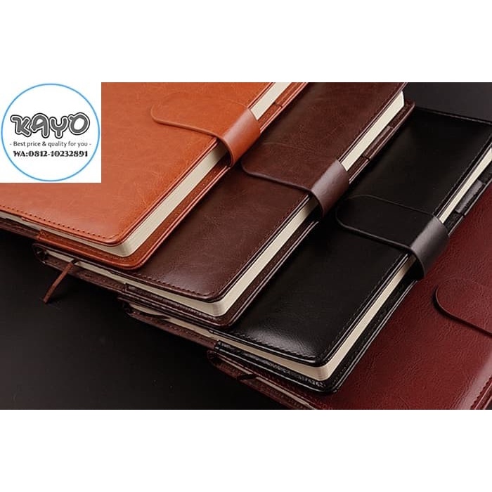 

[RESTOCK] K |buku agenda bahan kulit leader, buku memo kerja, note book leader - Hitam