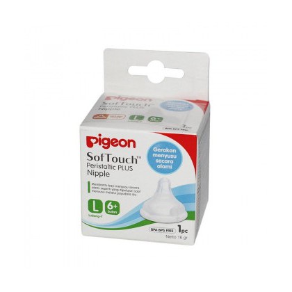 PIGEON MURAH NIPPLE BAYI PERISTALTIC PLUS BOTOL WIDE NECK DOT  NEWBORN