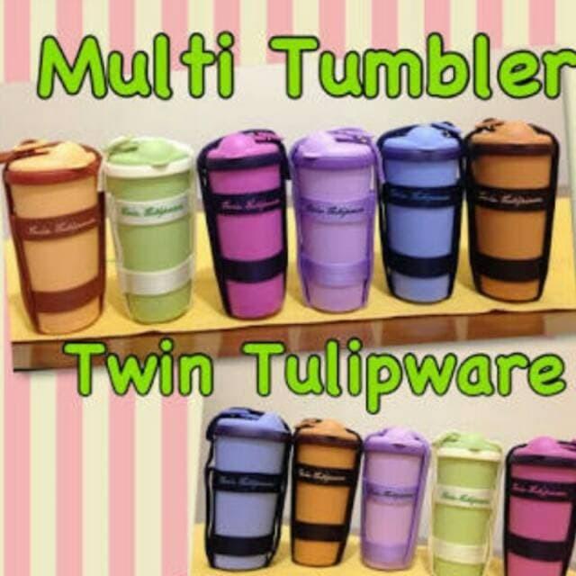 Tempat Minum Bertali / Botol Minum / Multi Tumbler Twin Tulipware