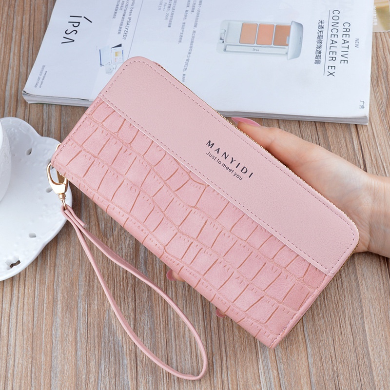 DOMPET PANJANG WANITA PESTA IMPORT KULIT CROCO PREMIUM RECURIA RESLETING TALI PENDEK FASHION KOREA KARTU UANG KOIN REMAJA KEKINIAN BATAM BRANDED