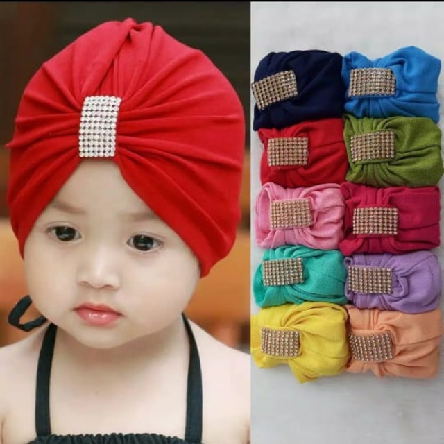 Ciput Mutiara | Turban Mutiara | Topi Baby Diamond / Bayi / Anak / Kids / Turban / Kupluk / Ciput | Turban Kupu Mutiara | Ciput Bayi | Alus Collection | BISA BAYAR DITEMPAT C.O.D