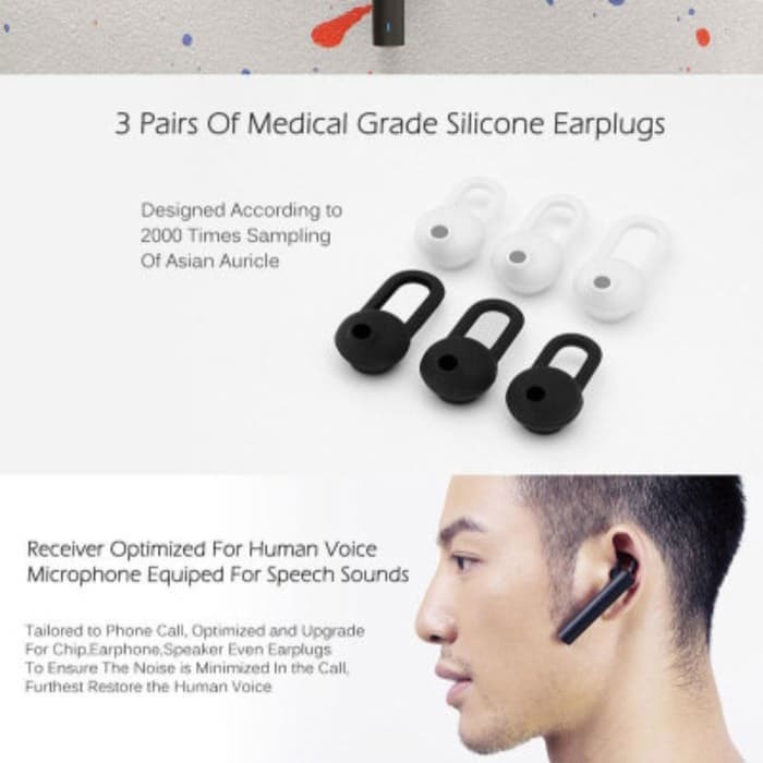 Terbaru  XiaoMi Mi V4 1 Bluetooth Headset Original