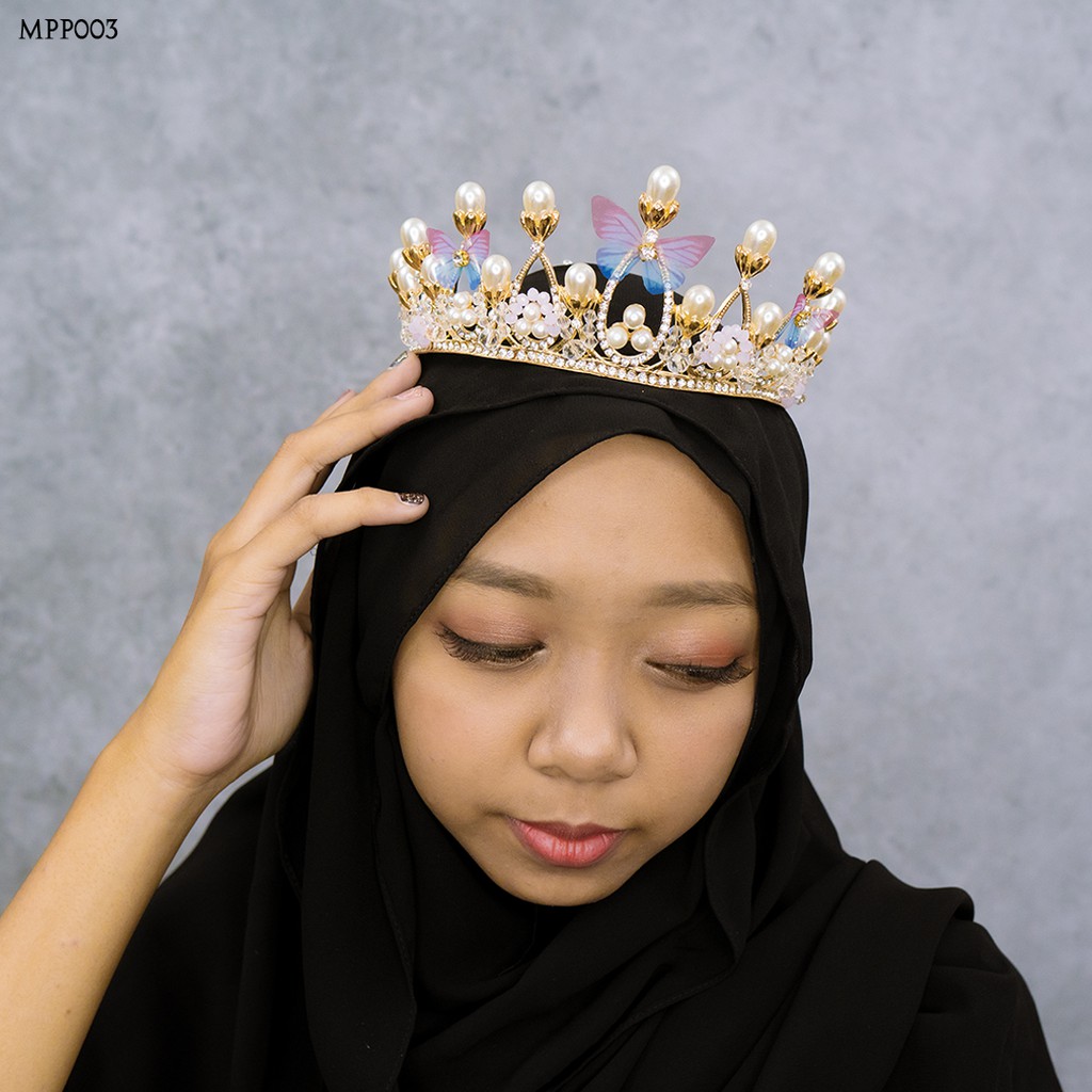 [STOK TERBATAS] CROWN MUTIARA ASESORIS PERNIKAHAN HIJAB WOMEN KUPU MPP003