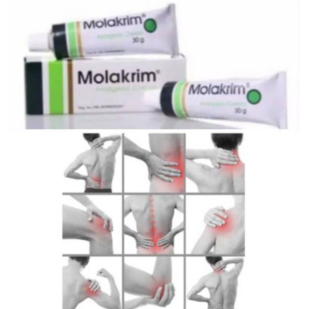 MOLAKRIM SALEP Analgesic cream Anti Nyeri otot 30gram ampuh