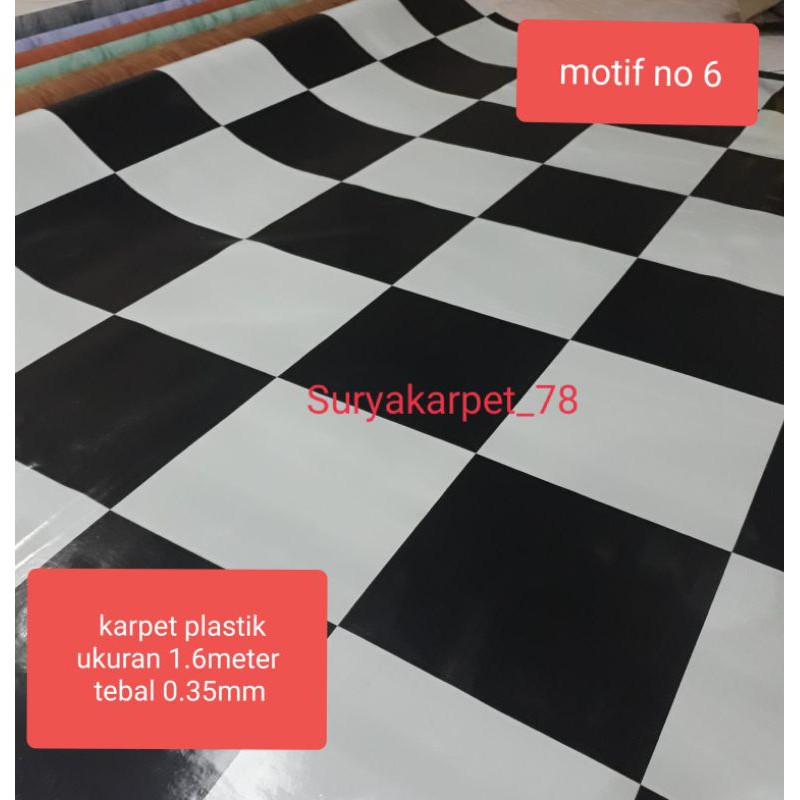 Karpet plastik lebar 160cm tebal 0.35mm di jual per 1 meter